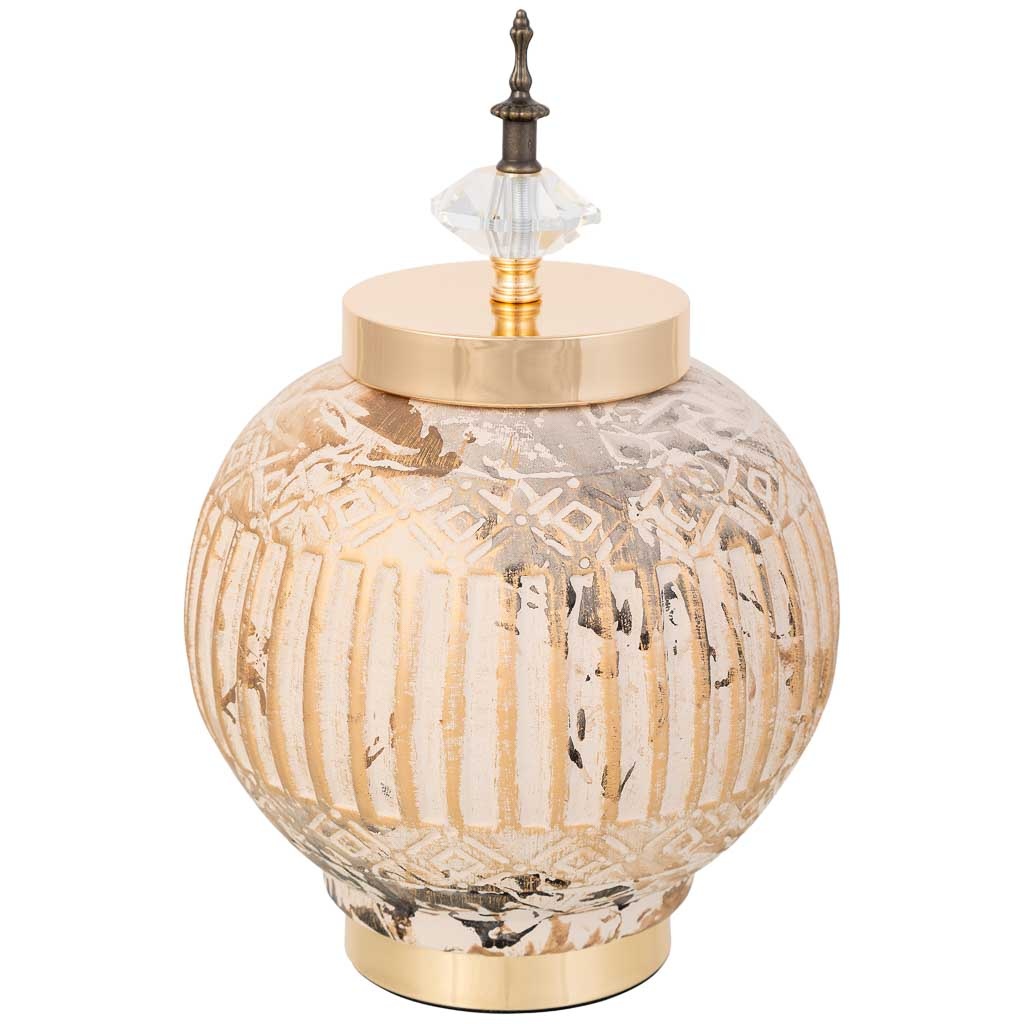 Wonderlust Deco - Jarrón de cerámica dorado, d21x31h cm Dorado D21x31h cm