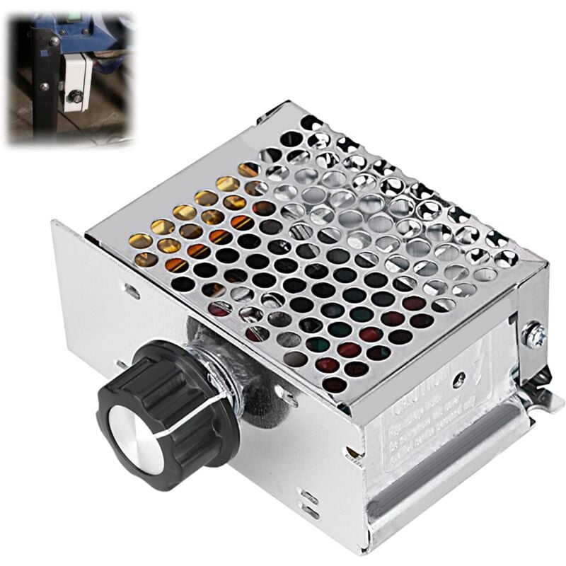 Atenuador para motor de 220V, Regulador de voltaje CA de 4000W, Controlador de velocidad para atenuador de motor eléctrico, Rango de voltaje ajustable de 10v a 220v