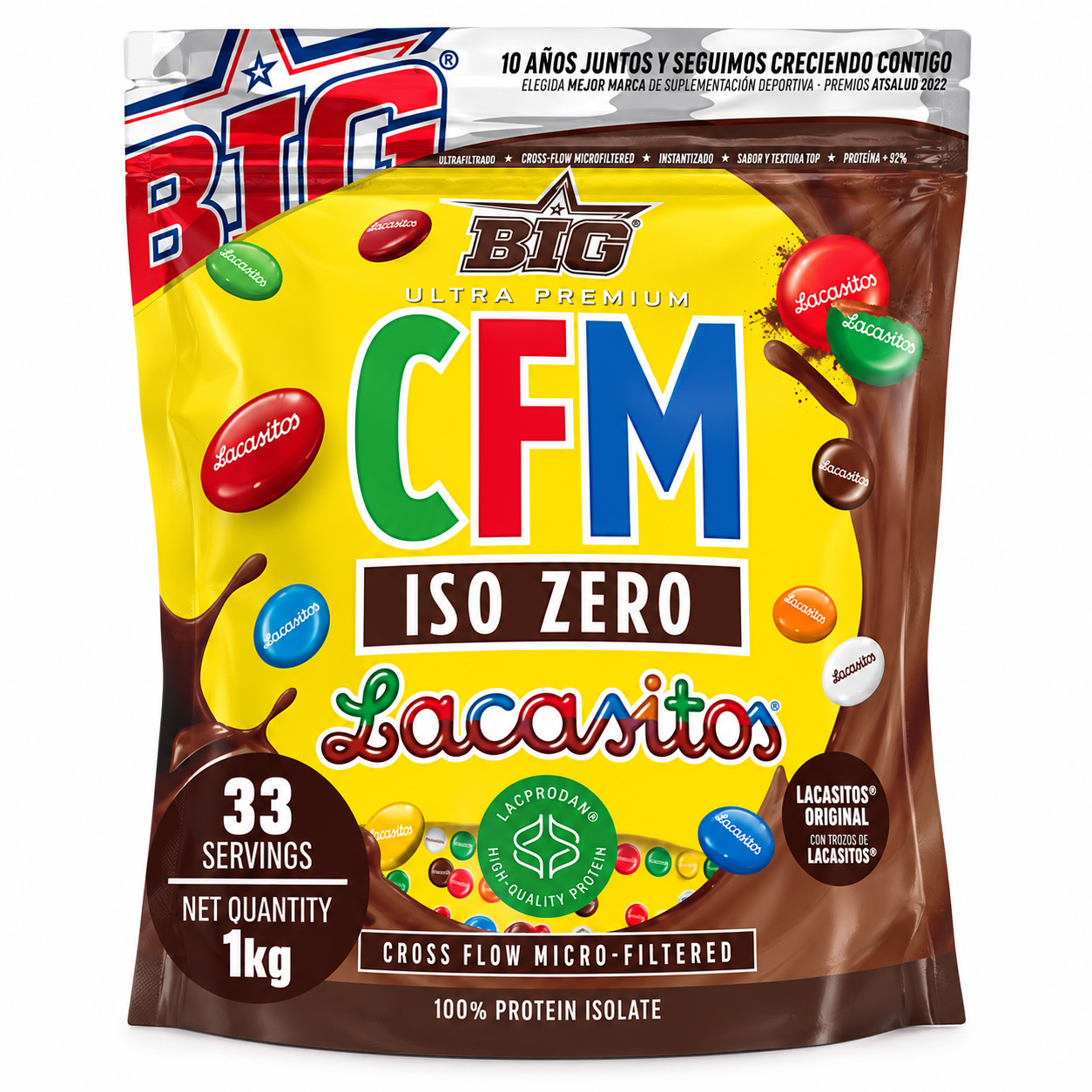 BIG CFM ISO ZERO 1 KG LACASITOS - AISLADO DE PROTEÍNA DE SUERO