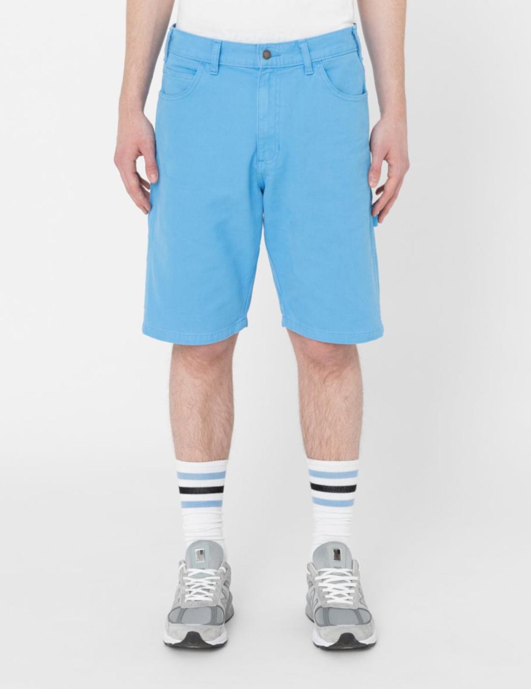 Dickies Pantalón Corto Duck Canvas Azul con Bolsillos y Cinta para Herramientas