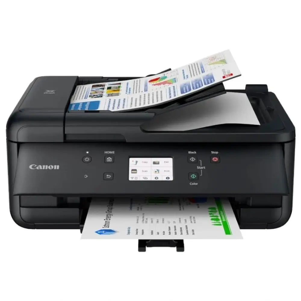 Canon - Impresora multifunción TR7650 WiFi 4 en 1 con fax, escáner ADF de 20 hojas, impresión a doble cara automática y conexión nube para oficina doméstica