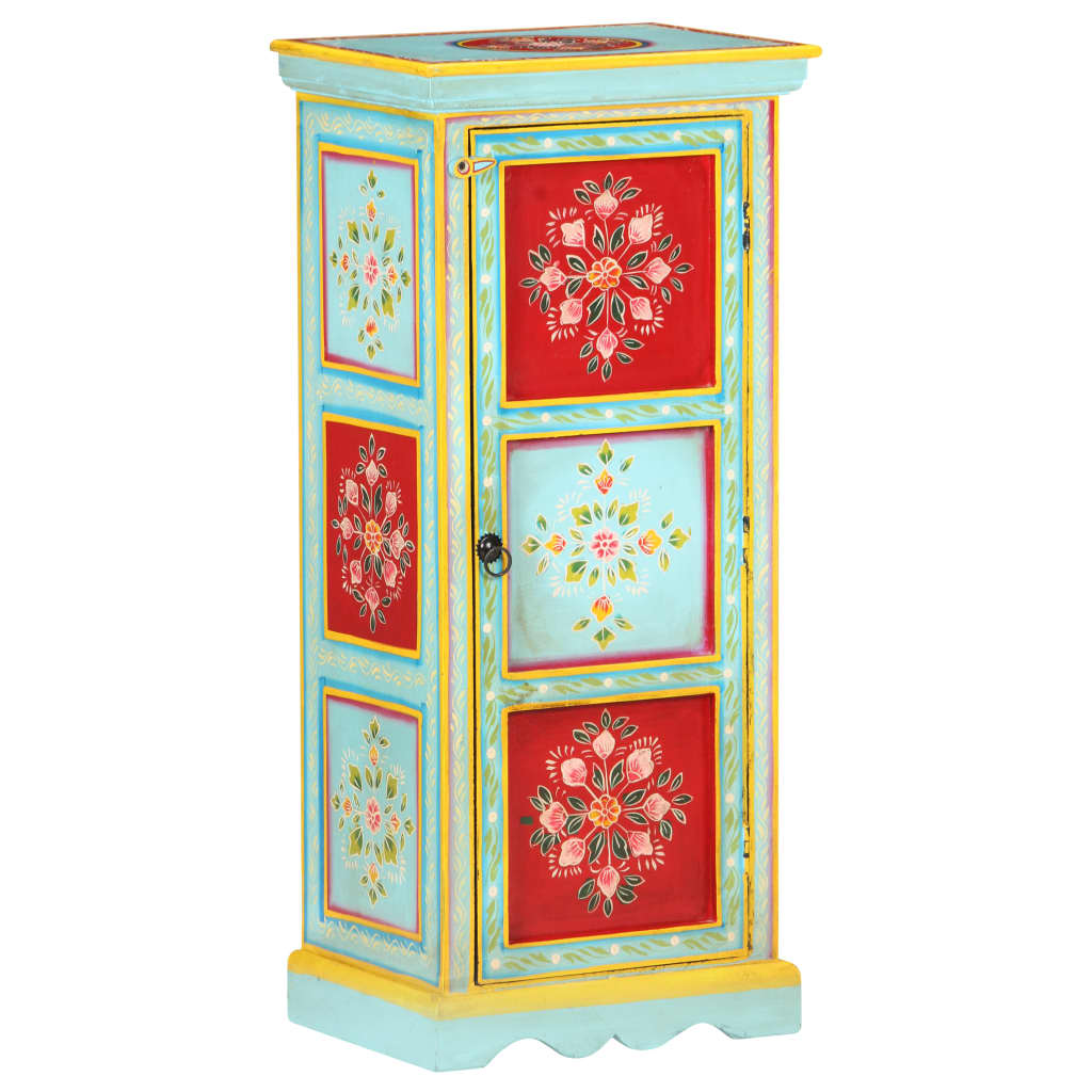 vidaXL Aparador de madera maciza de mango pintada a mano 40x30x90 cm