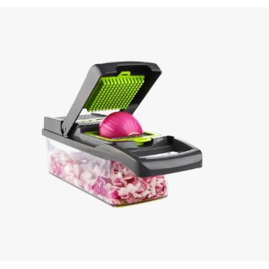 Cortador De Verdura Profesional, 12 en 1 Mandolina de Cocina Multifuncional, 7 Reemplazable Cuchillas Acero Inoxidable, para Cortar Alimentos Fruta Vegetales Patata Cebolla, ✅ Envíos a España en 48/72h