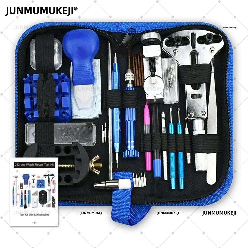 TK Kit De Herramientas De Reparación De Reloj 147 Pcs Abre Relojes Reparación De Carcasa De Correa Herramienta De Almacenamiento De Bolsa De Viaje
