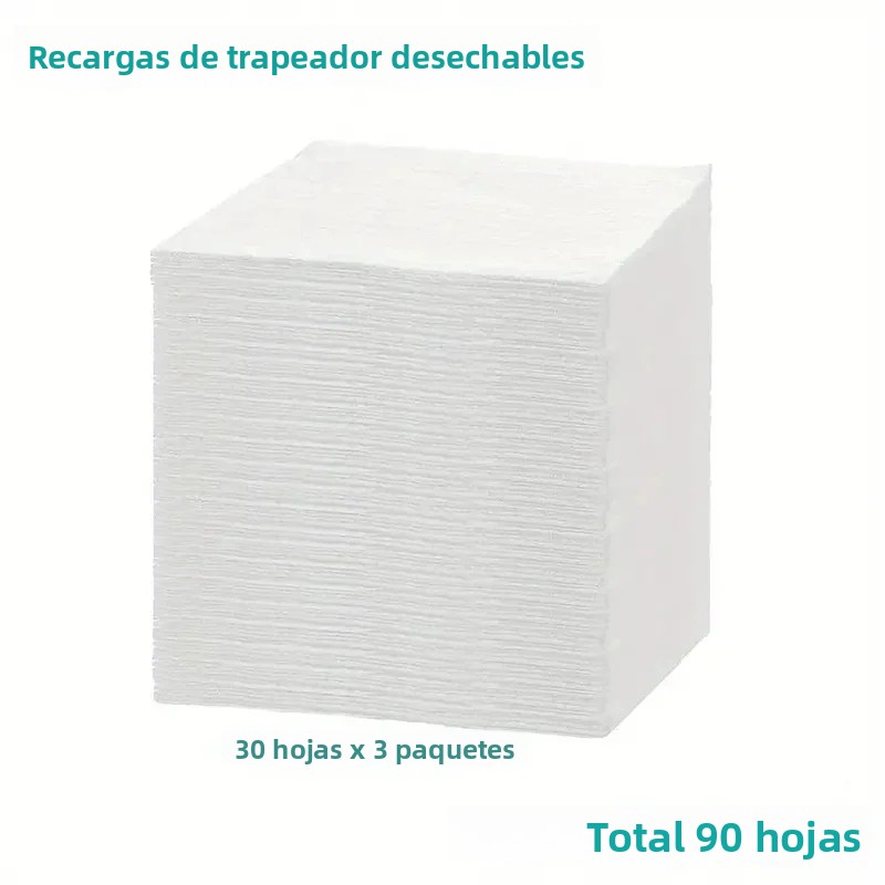 TK Juego De Mopa Eléctrica Para El Hogar Con Mango Plegable Y Papel De Vacío Desechable Herramienta De Limpieza Para Piso