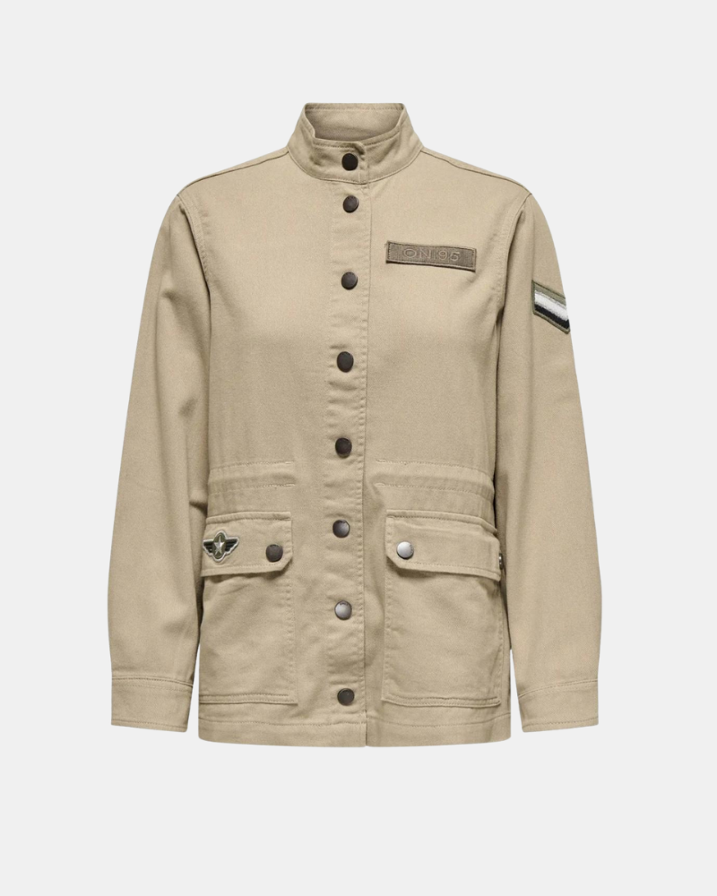 ONLY 15359693 ONLNEWDREW JACKET CS OTW Abrigos Manga larga Mujer Beige