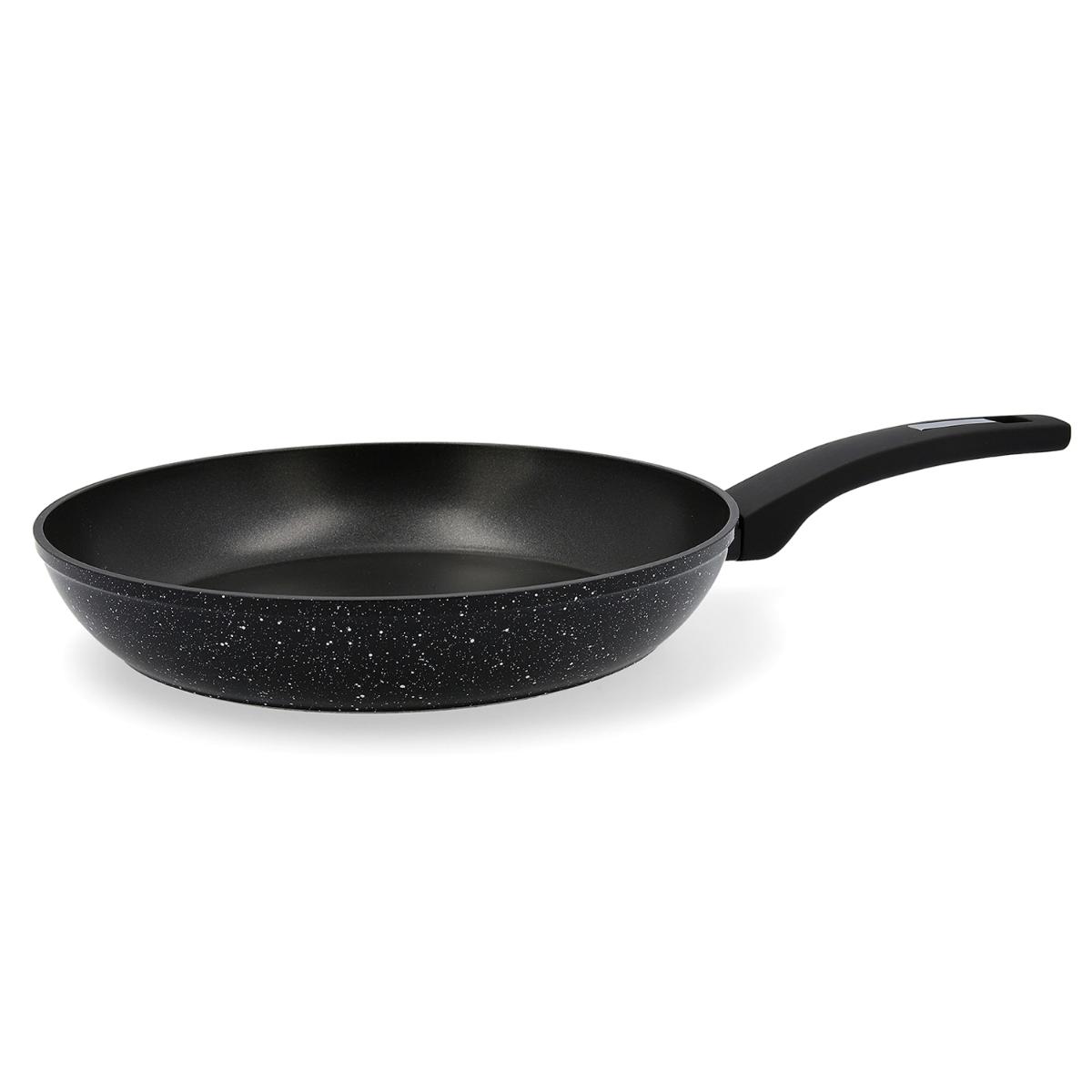 Sartén aluminio forjado Quid Estelar negro - Revestimiento interior antiadherente de doble capa - Diámetros 18 a 30 cm - Full Induction apto para todo tipo de fuego - libre de PFOA- Mango de baquelita con inserción metálica