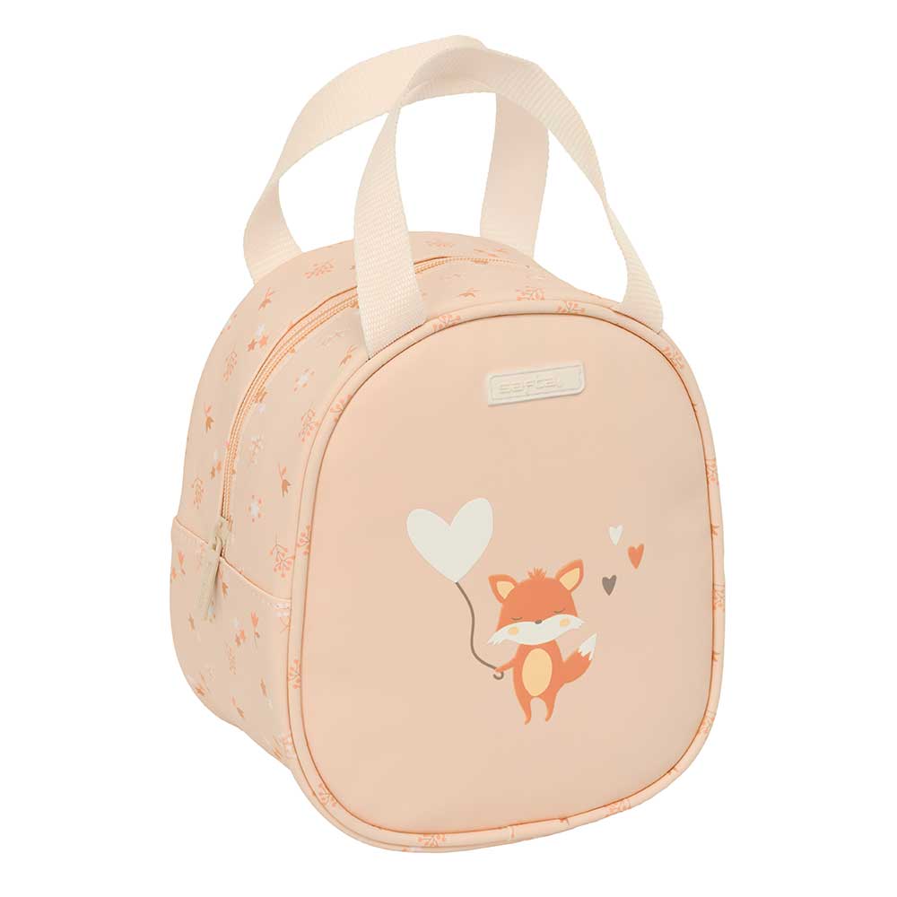 SAFTA | Neceser Termo Preescolar Elefante Organizador Infantil con Interior Forrado de Aluminio Frío-Calor 19 x 22 x 14 Cm (5,9 Litros), Asa de Mano Superior, Cremallera Resistente, Color Azul Claro, Cierre con Cremallera