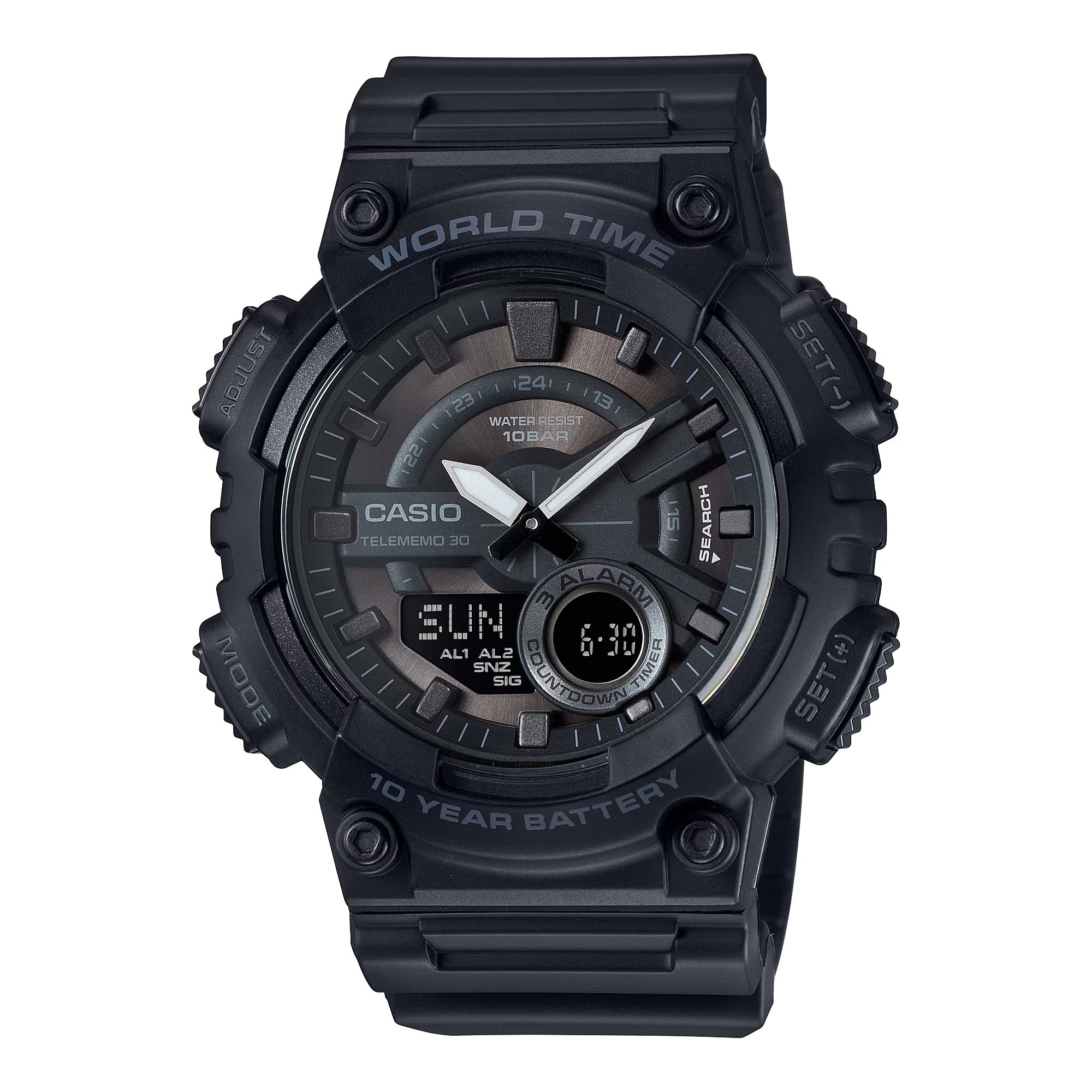 Casio Reloj Hombre Analogico/digital Cuarzo con Correa de Resina AEQ-110W-1B