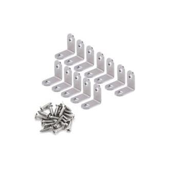 CA Escuadras metálicas Sollbry de acero inoxidable para reparación de muebles (20 unidades, 30-30 mm)