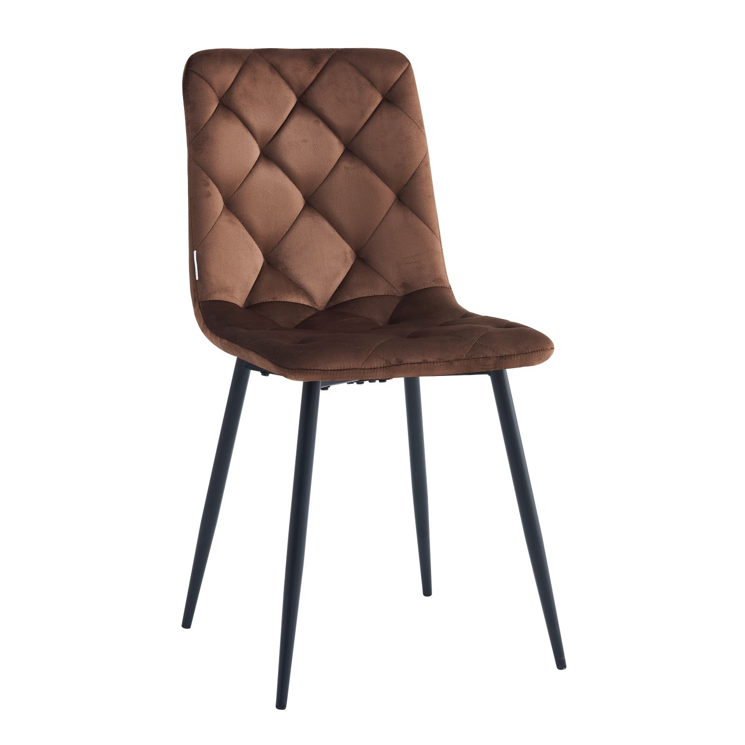 Silla Individual Minimal DECO Tapizada de Comedor Estilo Moderno con Patas Metálicas Blancas o Negras, Varios Colores, 54 x 44 x 90 cm