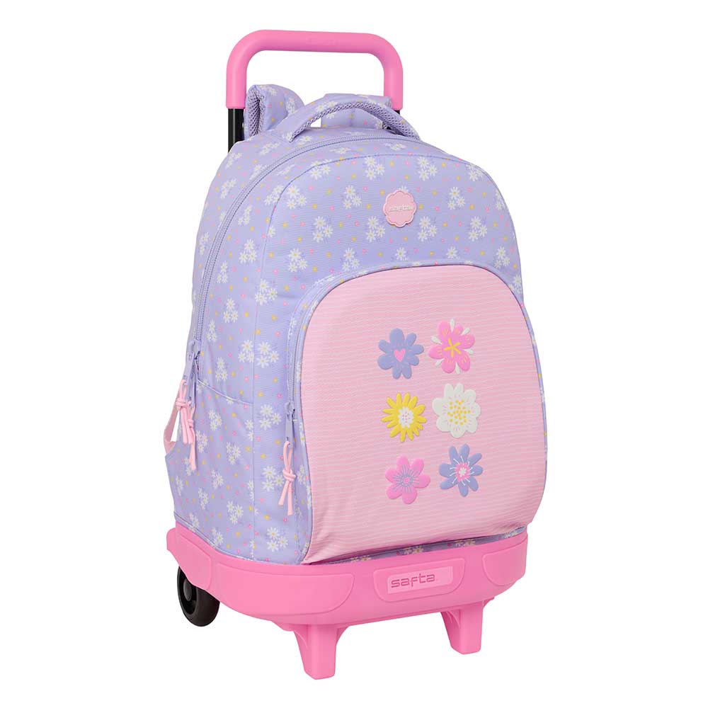 SAFTA | Mochilas Escolares Adaptables a Carro Ergonómicas y Acolchadas, Bolsillo Frontal Grande con Cremallera, Doble Tirador, Bolsillo Interior y Trasero, Hombreras Ajustables, Asa Superior