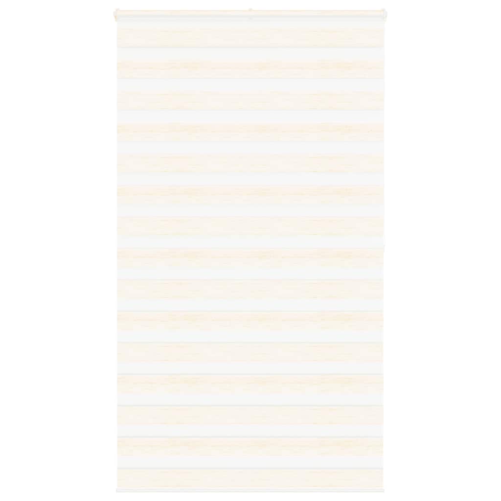 vidaXL Estor cebra beige mármol tejido ancho 130,9 cm poliéster