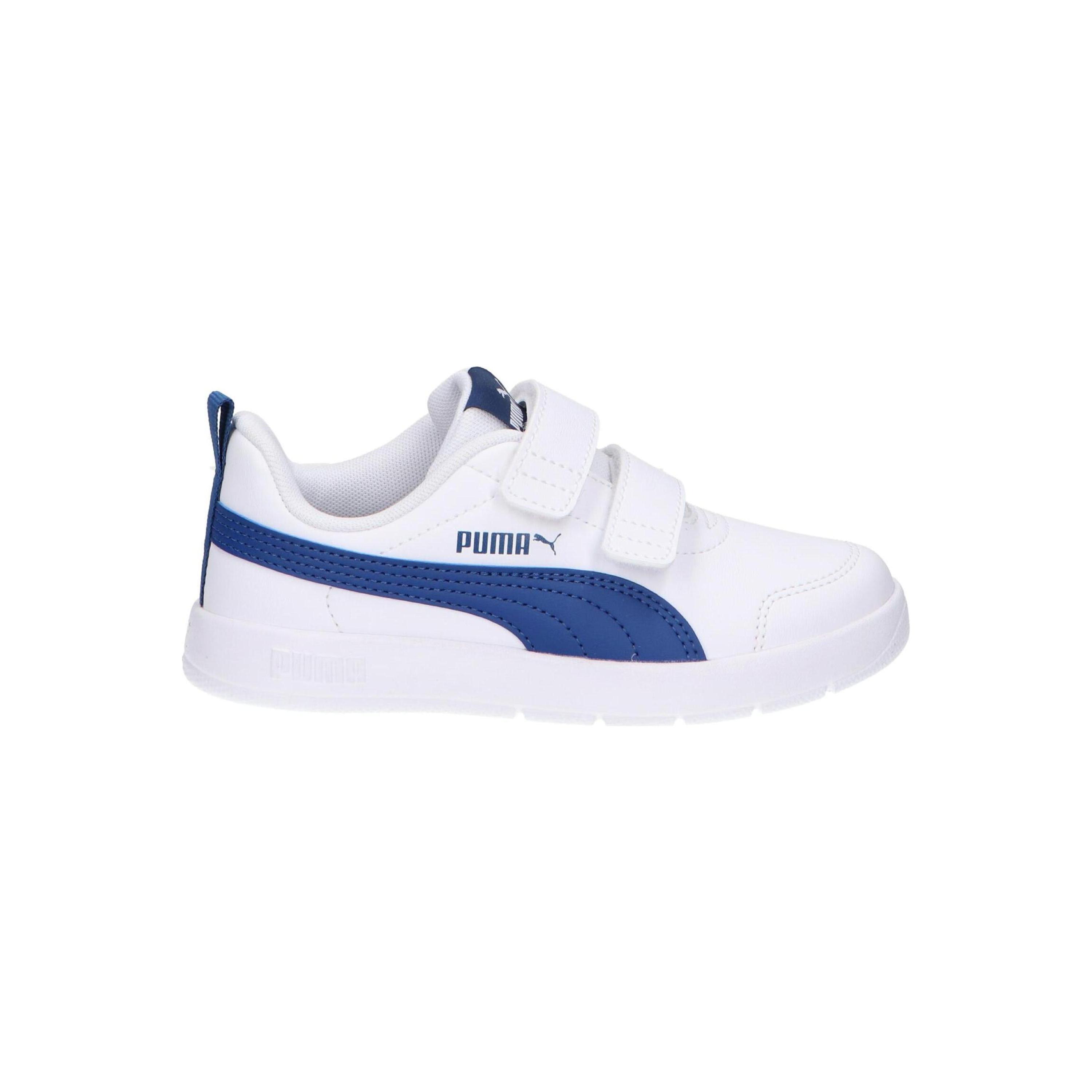 Puma White Casual Sneakers for Girls, synthetic leather and textile lining, rubber sole, perfect for active girls seeking stylish footwear for everyday use and outdoor activities, ideal girl sneakers for comfort and durability.