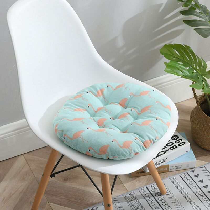 CA Juego de 6 cojines para silla, decorativos, redondos y gruesos de 40 cm de diámetro.