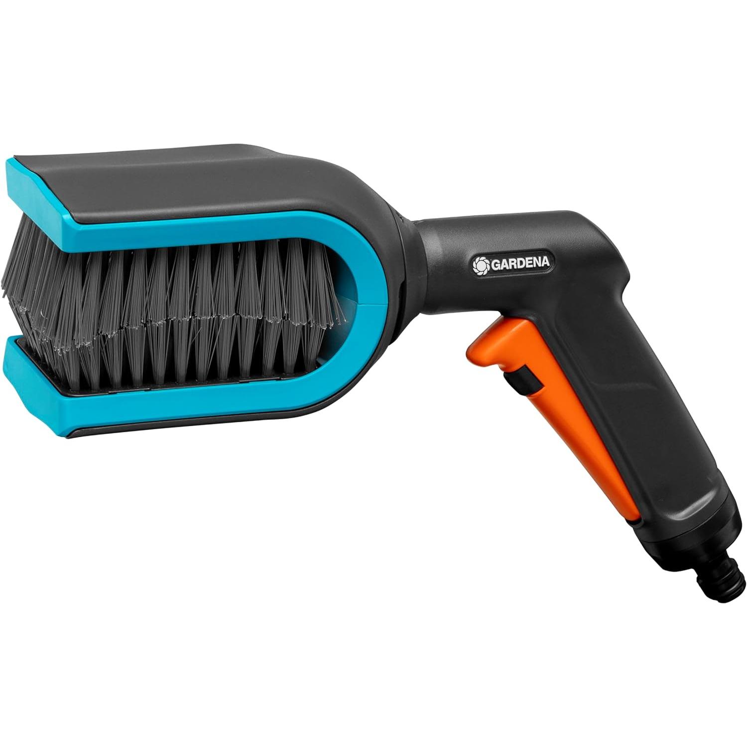 Gardena Cepillo de Limpieza para Persianas: Cepillo de Limpieza para Lamas en Forma de C o Z con Conexión de Agua
