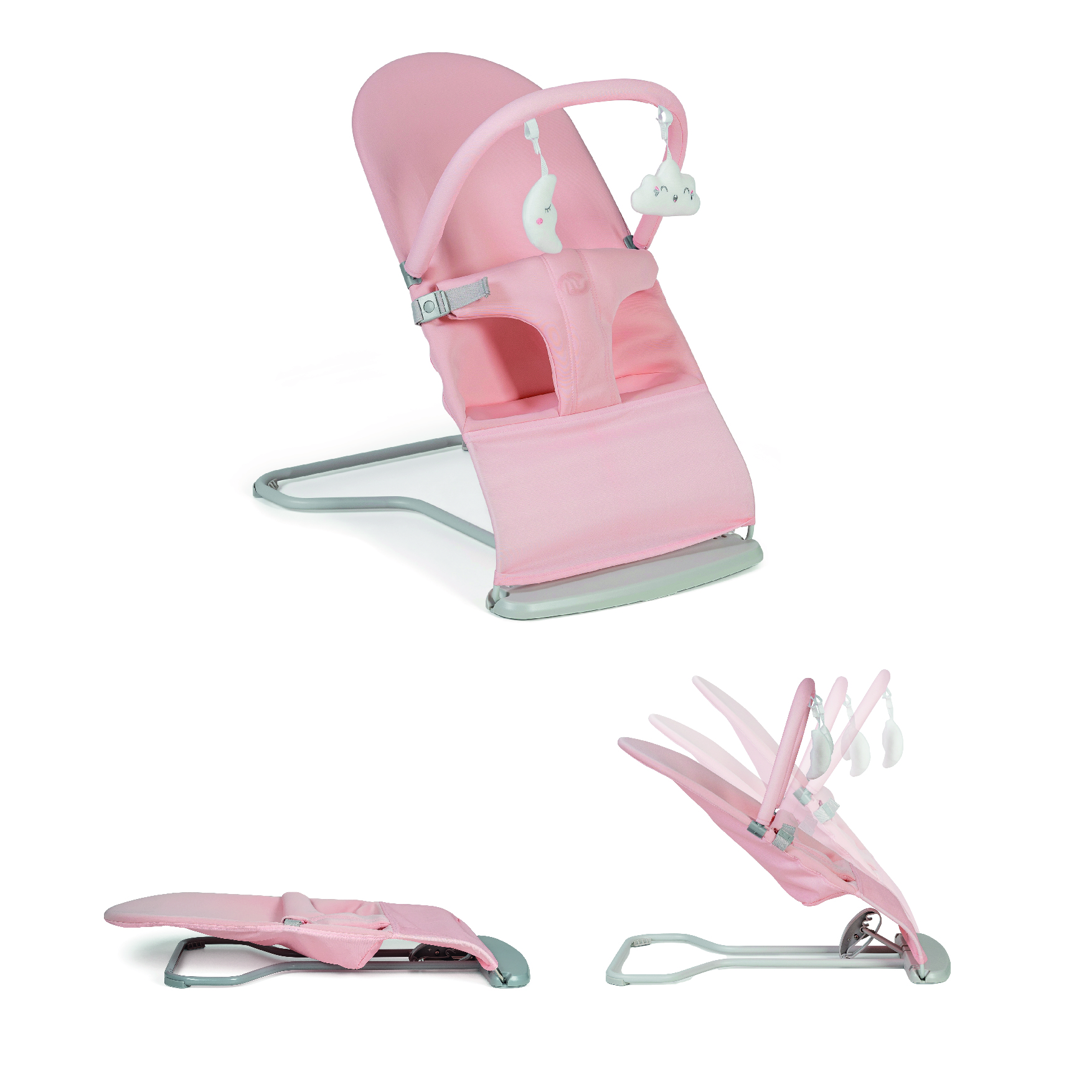 ms Hamaca para Bebé Lullaby - Hamaca con vaivén Natural - Plegable Y Portatil 2 En 1 Mecedora Y Silla