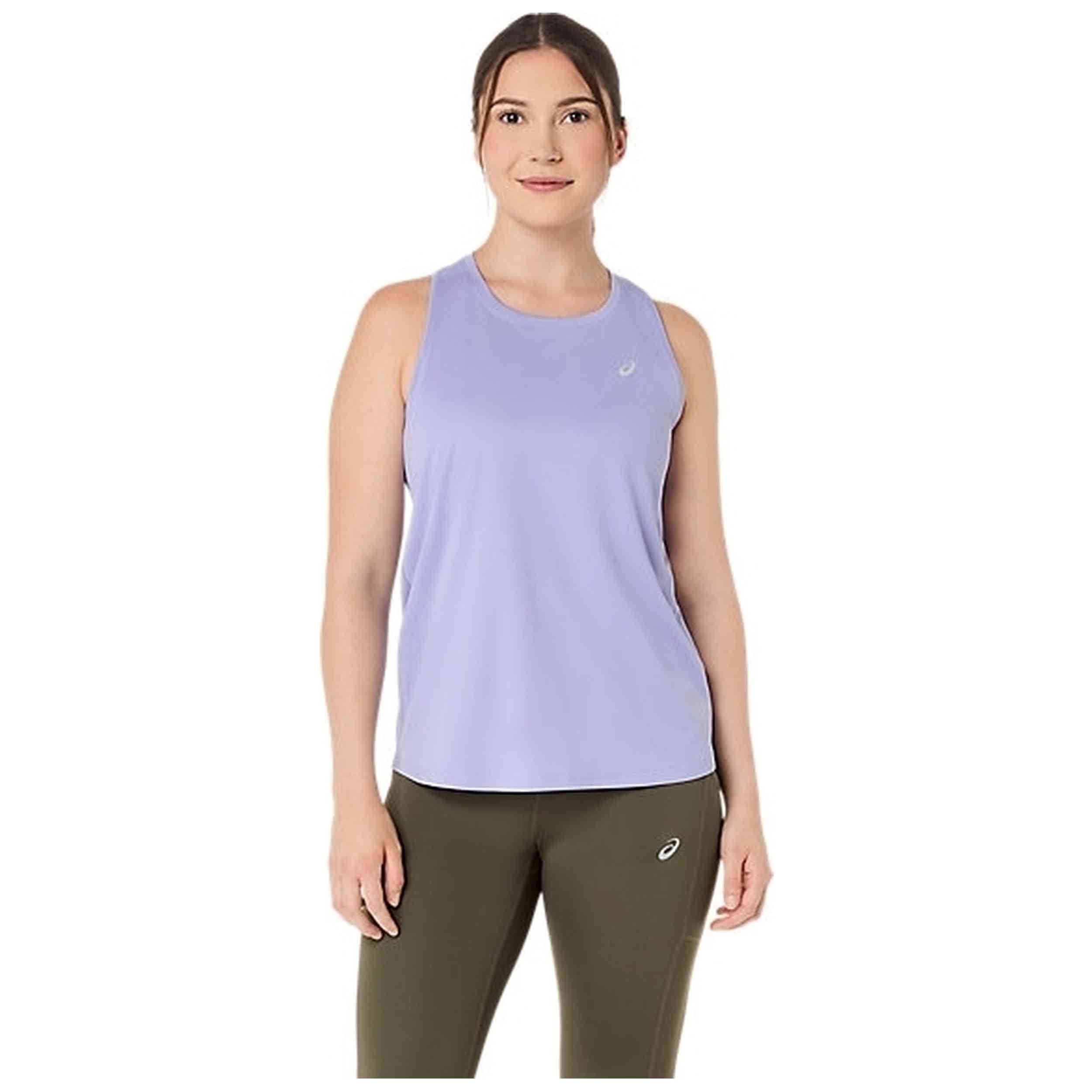 Top Asics modelo Core Tank para Mujer en color Morado