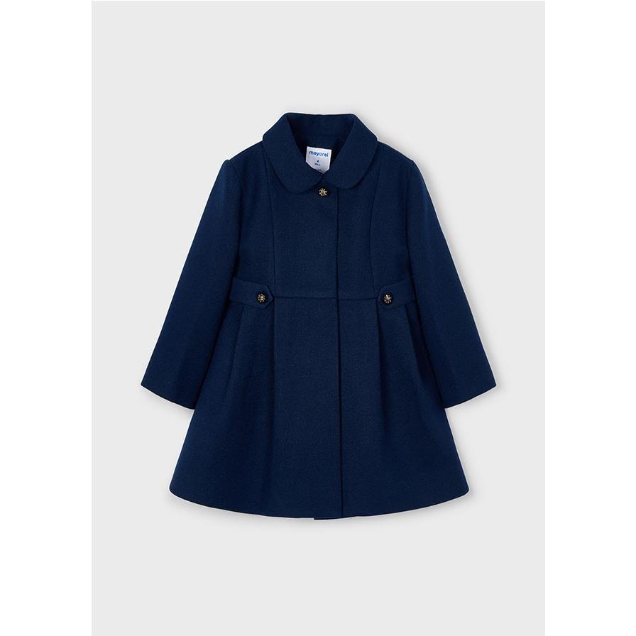 Mayoral - Abrigo de paño para niña, estilo clásico con corte ajustado y acabados premium, ideal para otoño e invierno