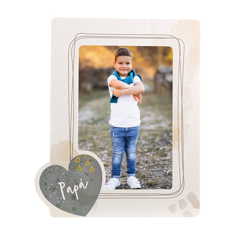 Demark - Marco para el dia del padre - Marco Forex modelo KP438 - Decorado con corazón en PVC