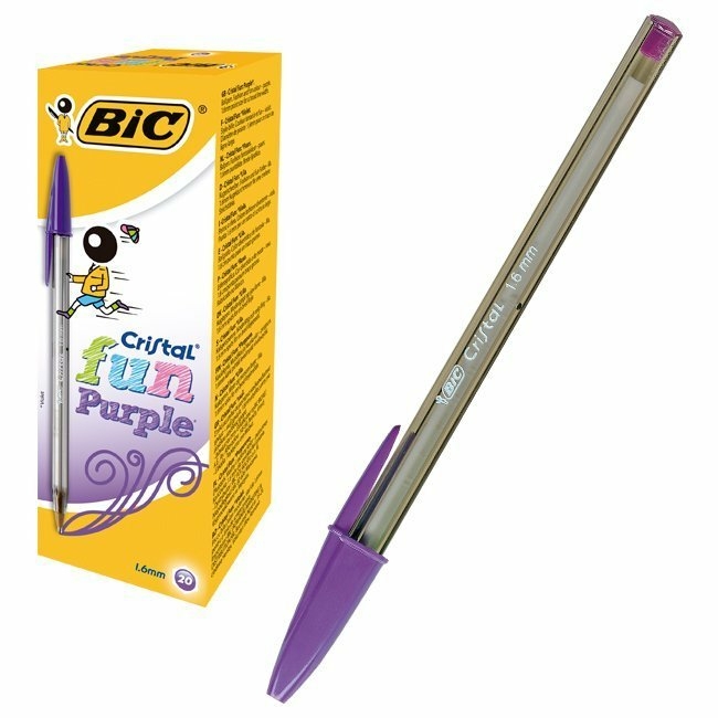 BIC -BOLÍGRAFO BIC FUN FASHION COLOUR TINTA BASE DE ACEITE CAJA 20 BOLIGRAFOS SURTIDOS DE MODELOS A ELEGIR CALIDAD GARANTIZADA