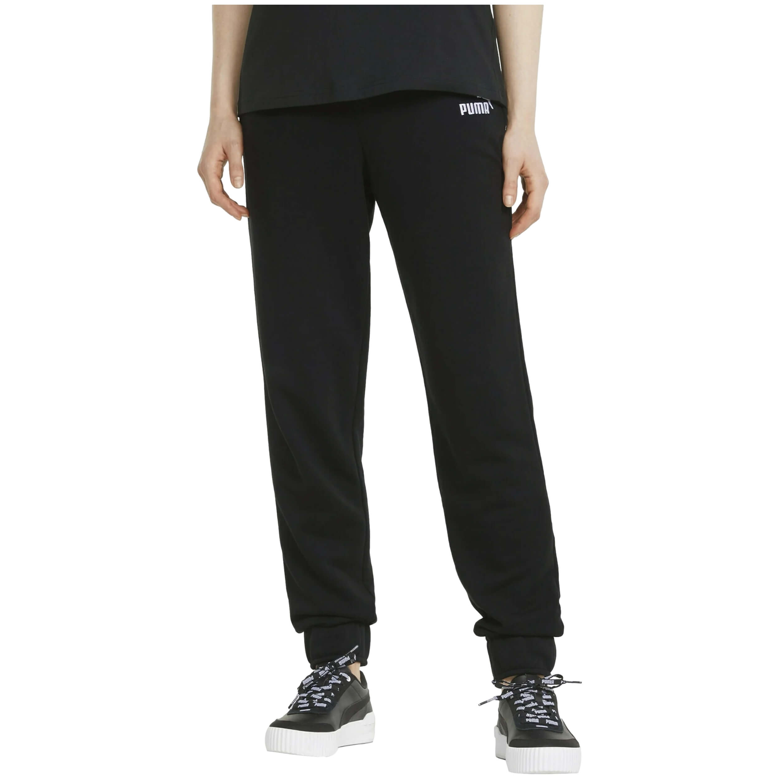 Pantalon Puma modelo Ess+ Embroidery High-Waist Pants Tr Cl en color Negro