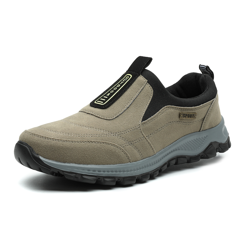 TK Nuevos Zapatos De Senderismo Para Hombres Zapatillas Casuales Slip-on Transpirables De Cuero Sintético Antideslizantes Para Caminar
