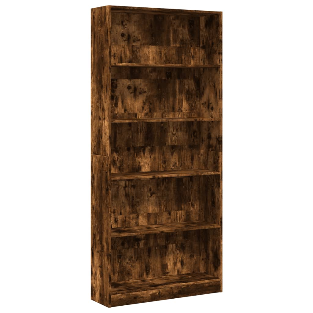 vidaXL Estantería de madera de ingeniería 80x24x176 cm Multicolor