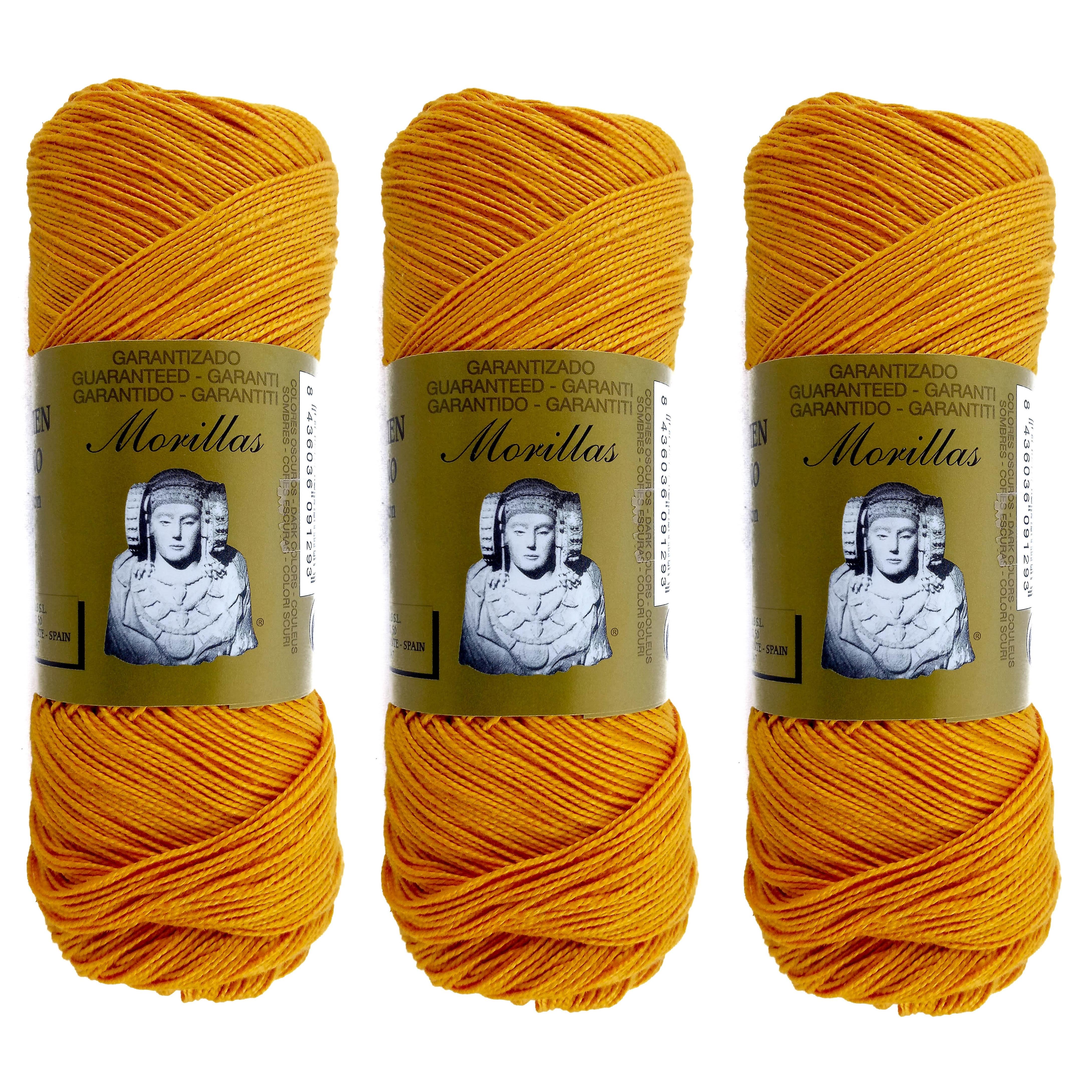 MORILLAS 3pcs Perlés en 5, 8 ó 12 a elegir - Hilo de Algodón para Ganchillo Hilado 100% Algodón para DIY y Tejer a Mano (1u*70 g), Enviado desde la fábrica en España