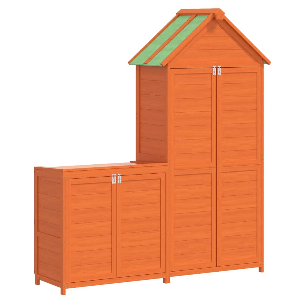 vidaXL Cobertizos para herramientas de jardín 2 pzas madera pino Color Gris,  Moca,  Marrón y mas