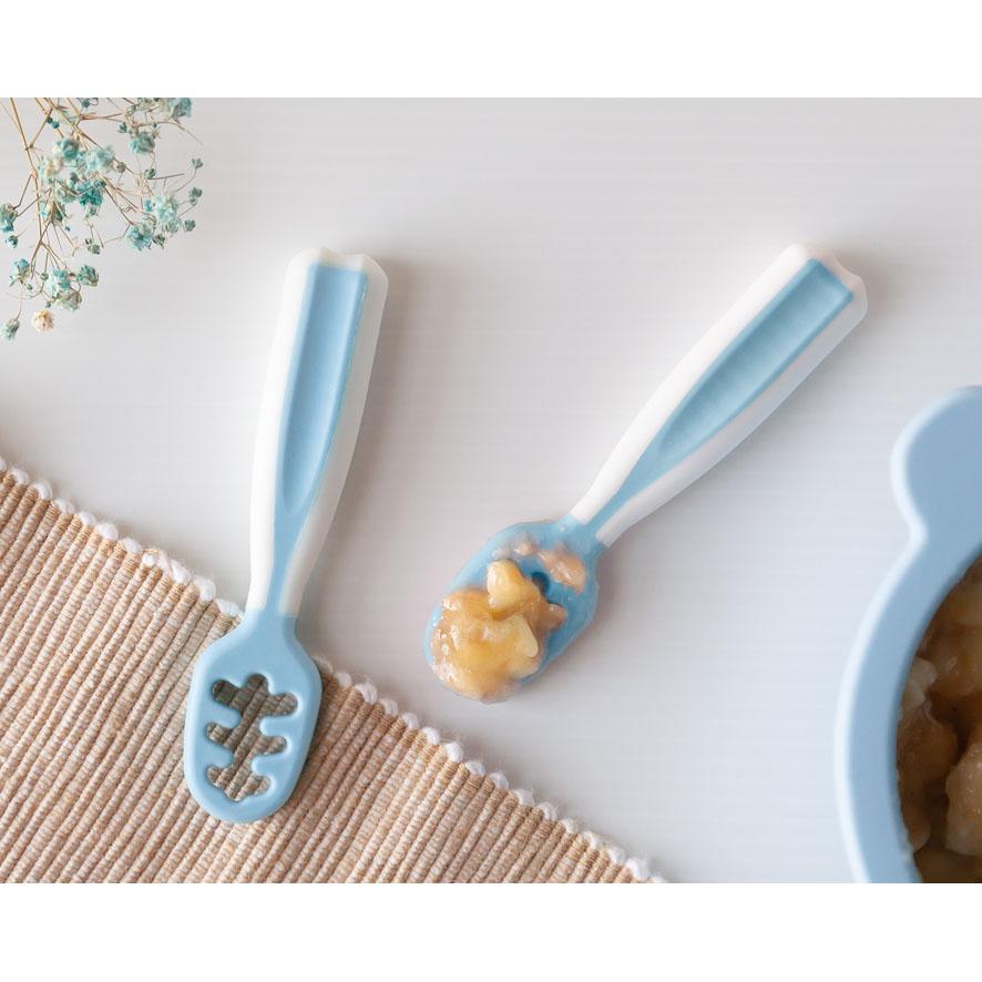 Set de 2 Precucharas, Modelo 3586, Color Azul, Kiokids