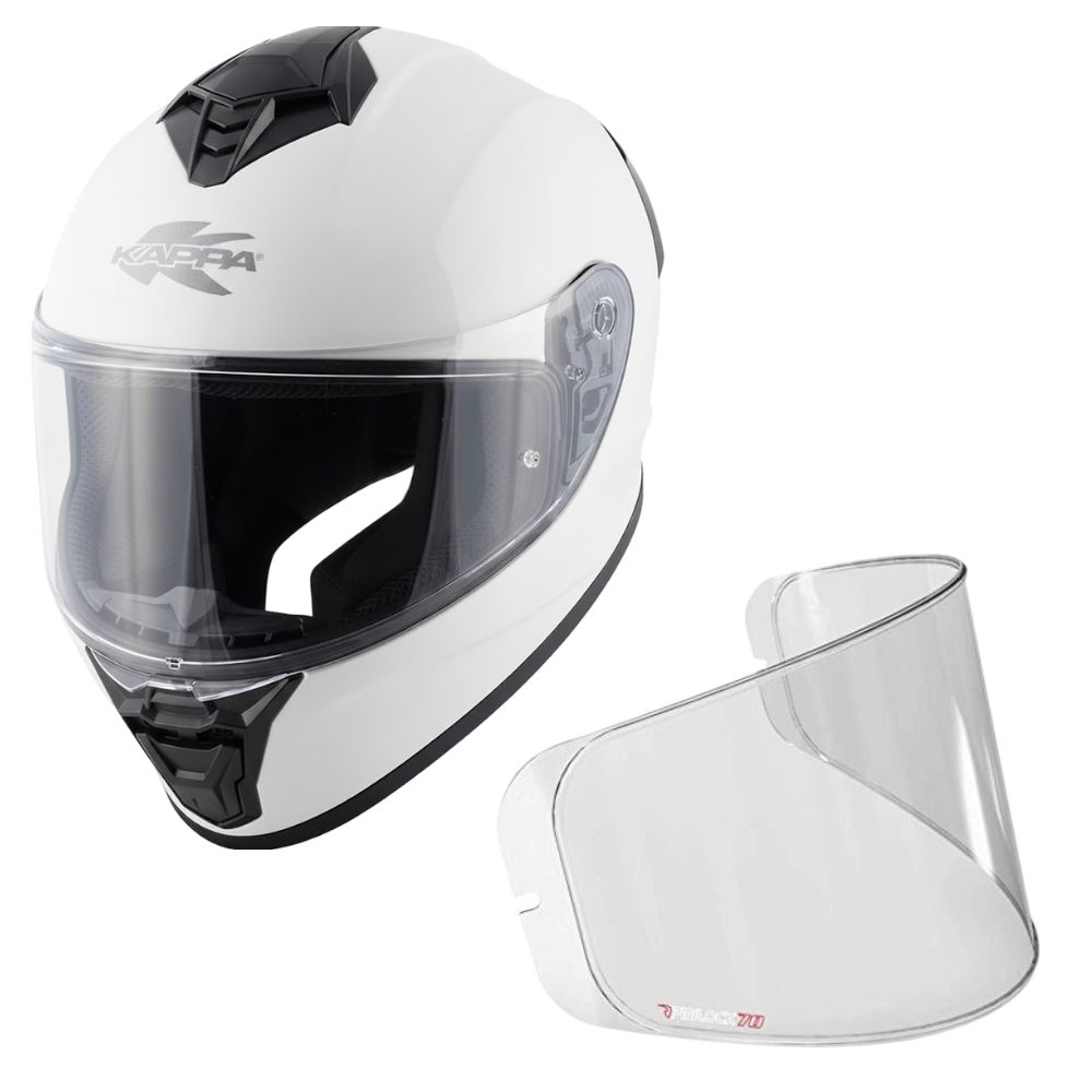 Casco de moto Integral Kappa KV51 Blanco Brillo + Pinlock Antivaho