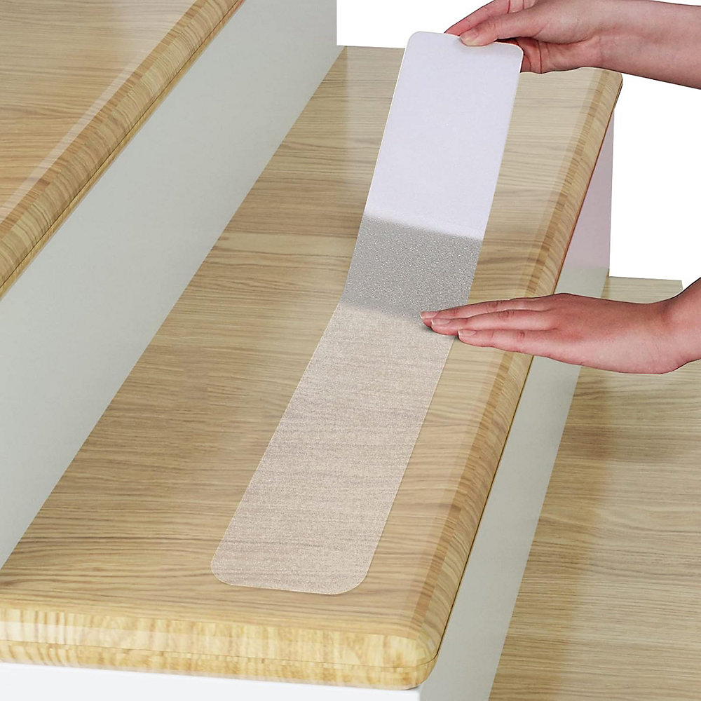 CA Cinta antideslizante para escaleras Direct Power SARL, 60 x 10 cm, 15 unidades, transparente, cinta de tracción antideslizante