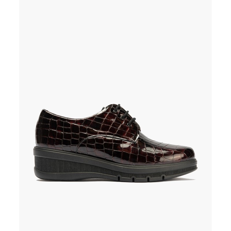 Zapatos casual mujer PITILLOS 11542 BURDEOS BLUCHER CHAROL COCO BURDEOS 40199 26I