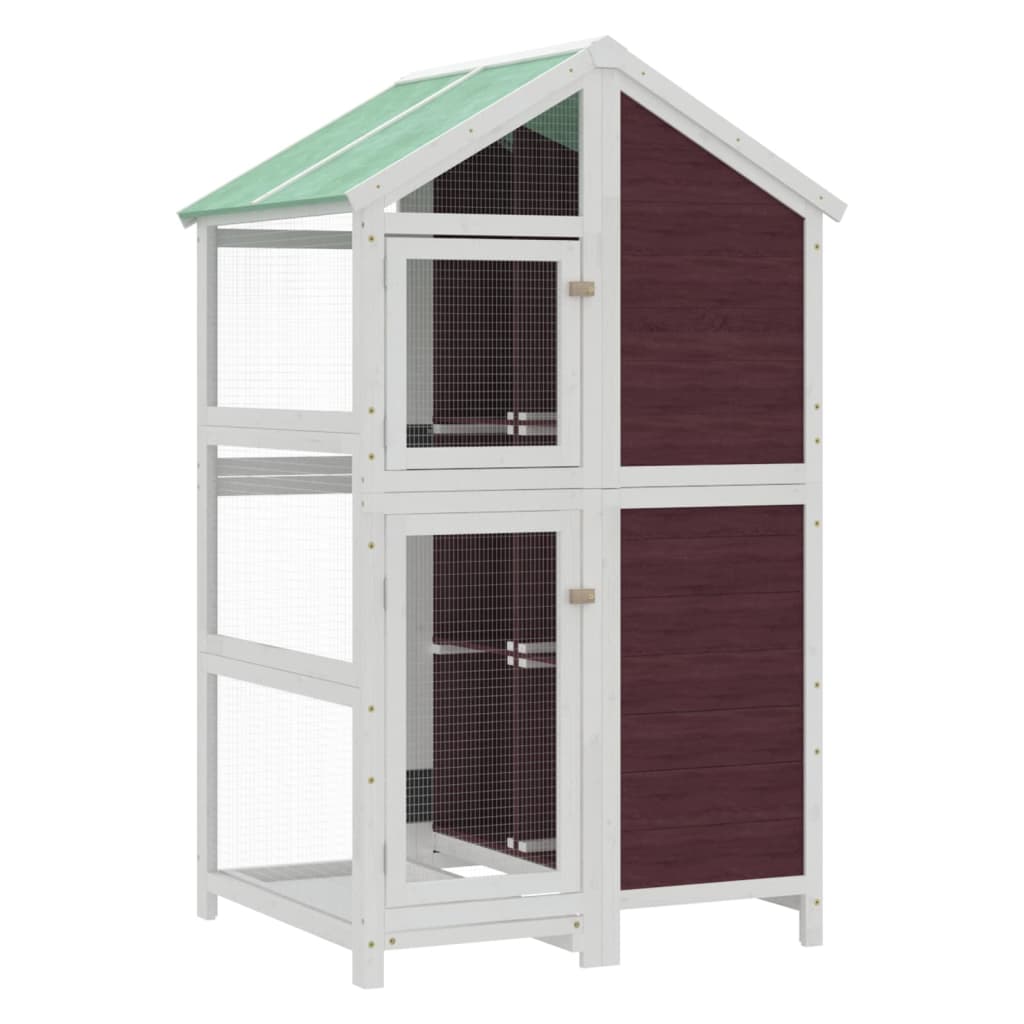 vidaXL Casita para pájaros moca 97x81x152 cm Color Moca, Gris, Marrón y mas