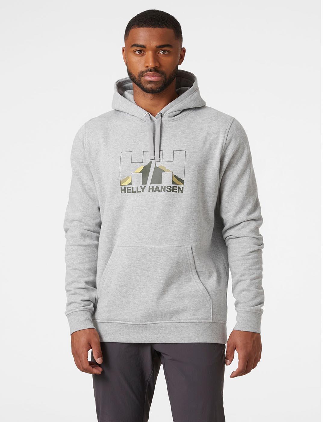 Sudadera HH Nord Graphic con Capucha Gris para Hombre