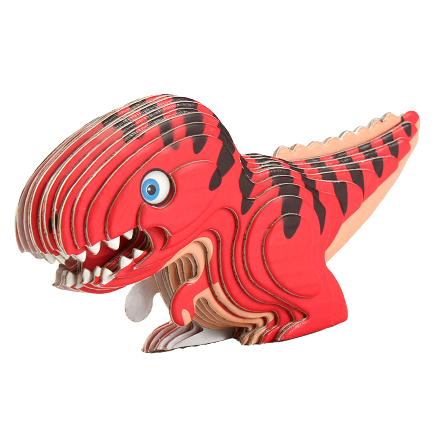 DAM. Puzle 3D de cartón con relieve. Diseño de Tyrannosaurus Rex. 10x4x6cm.