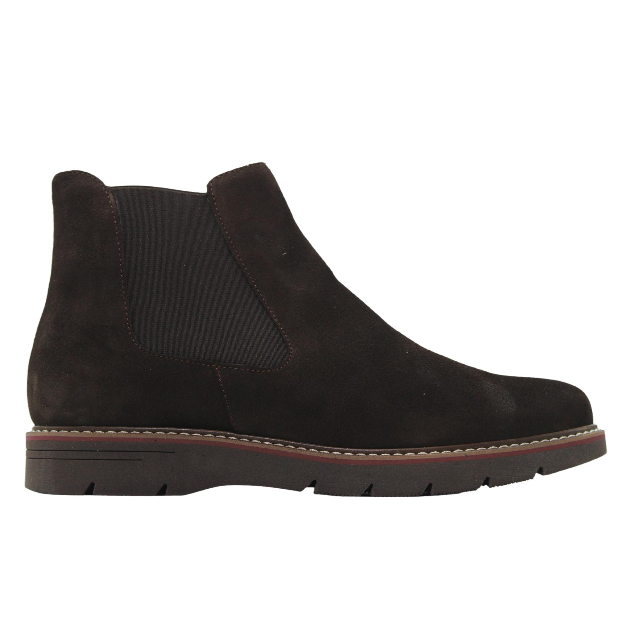 PITILLOS 40522 Botines chelsea de piel serraje, cremallera y elástico, suela goma, para caballero