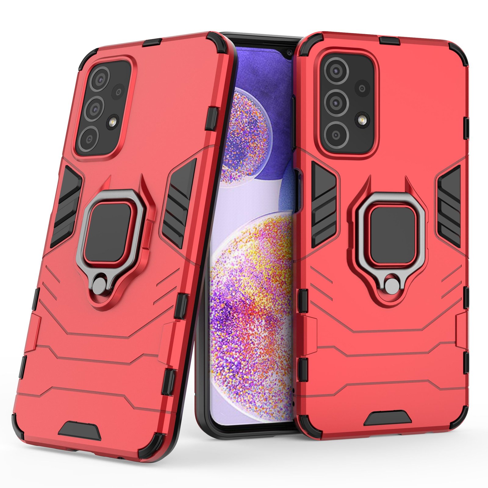 Max Power Digital Funda para móvil Samsung Galaxy A23 / M23 Carcasa Magnética con Anillo Imán Antigolpes Resistente Rígida Dura [Tecnología de Absorción de Golpes] Soporte para Ver Multimedia en Manos Libres y Perfecta para Hacerse Selfies