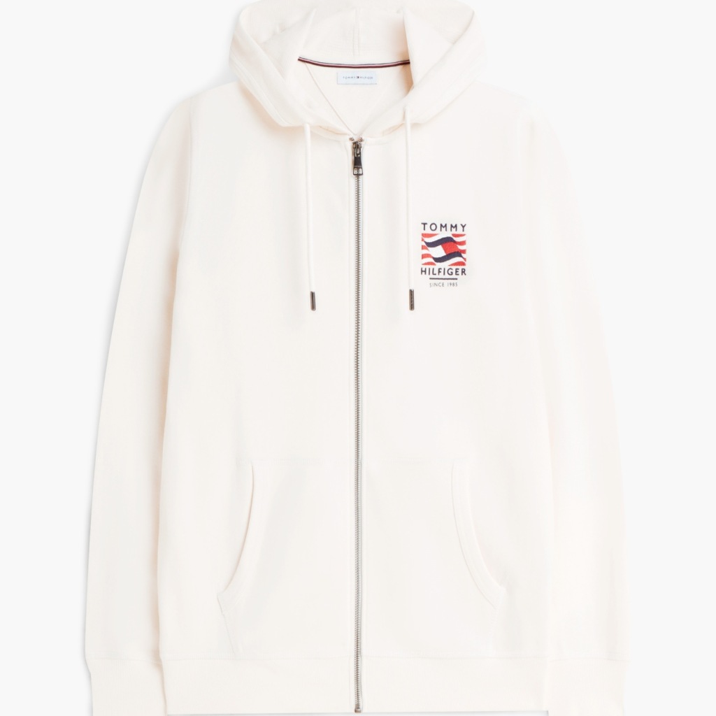 Sudaderas Hombre Marca Tommy Hilfiger Modelo Mw0mw43382 Rwb Box Flag Tr Full Zip