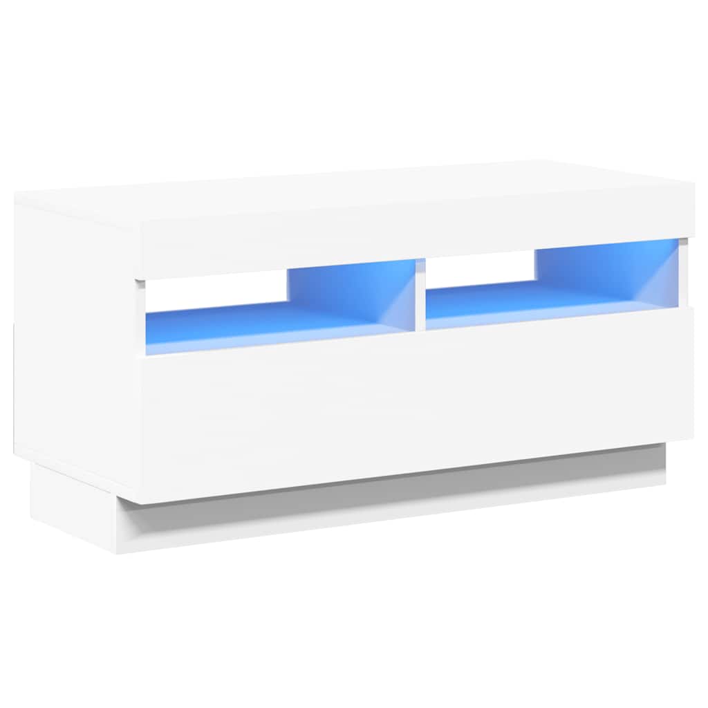 vidaXL Mueble para TV con luces LED blanco 80x35x40 cm