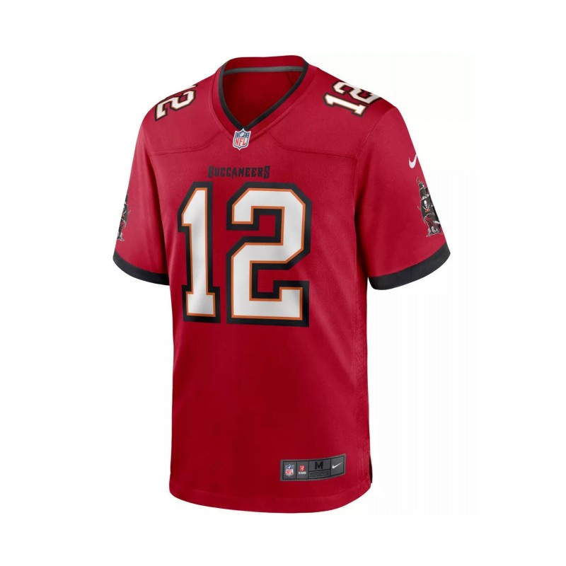 CAMISETA NIKE ROJA BUCCANEERS 12 BRADY NFL JERSEY
