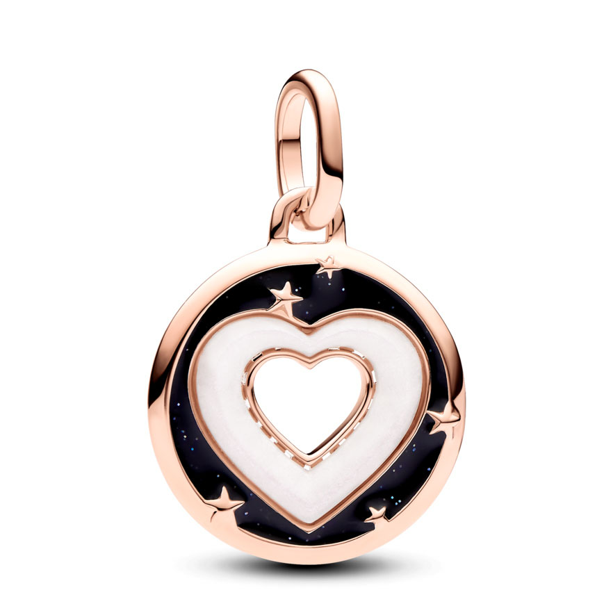 Pandora CorazonesCharm Medallón Pandora ME con un recubrimiento en oro rosa de 14k 783080C01 , para Mujer