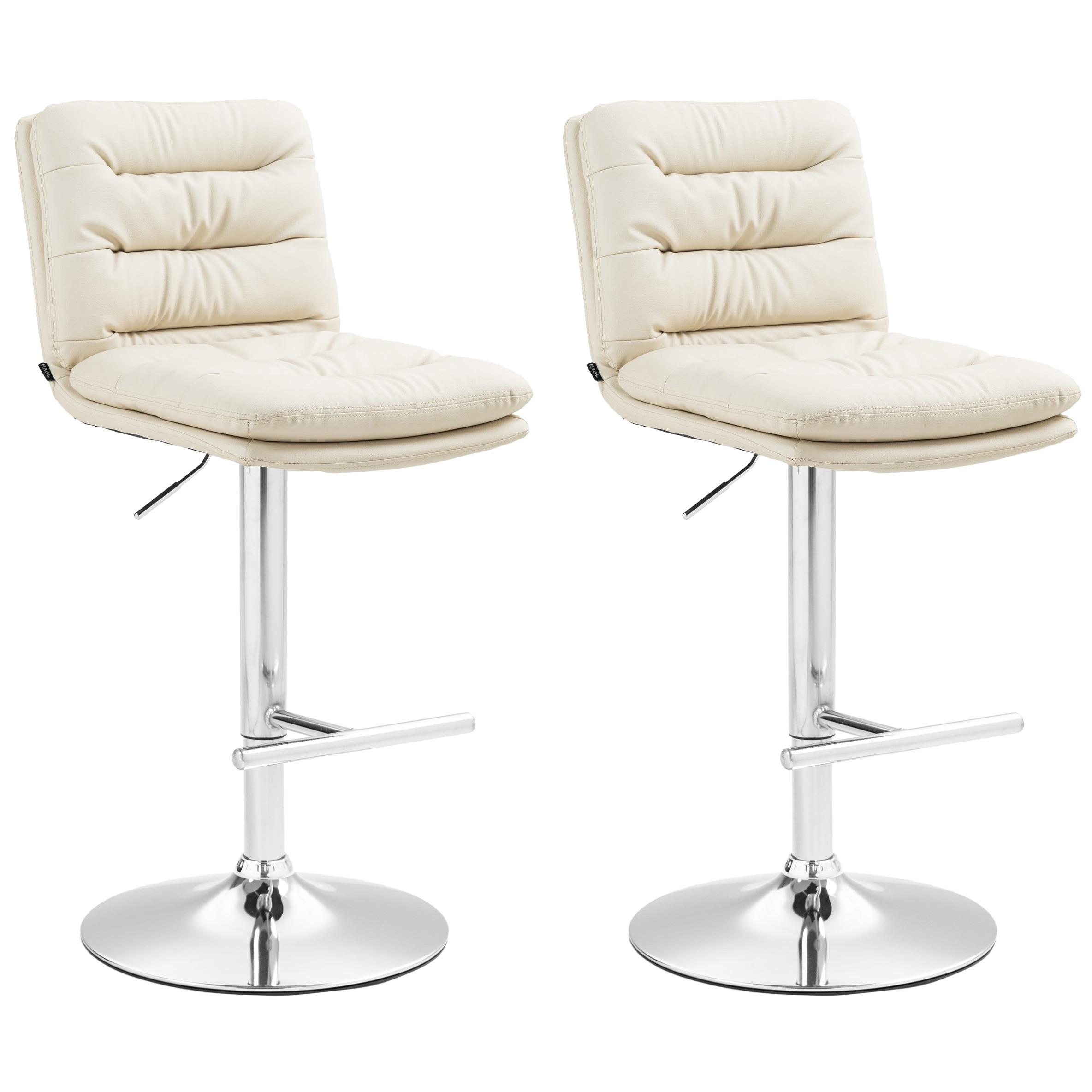 2er Set Barhocker Damar Kunstleder chrom