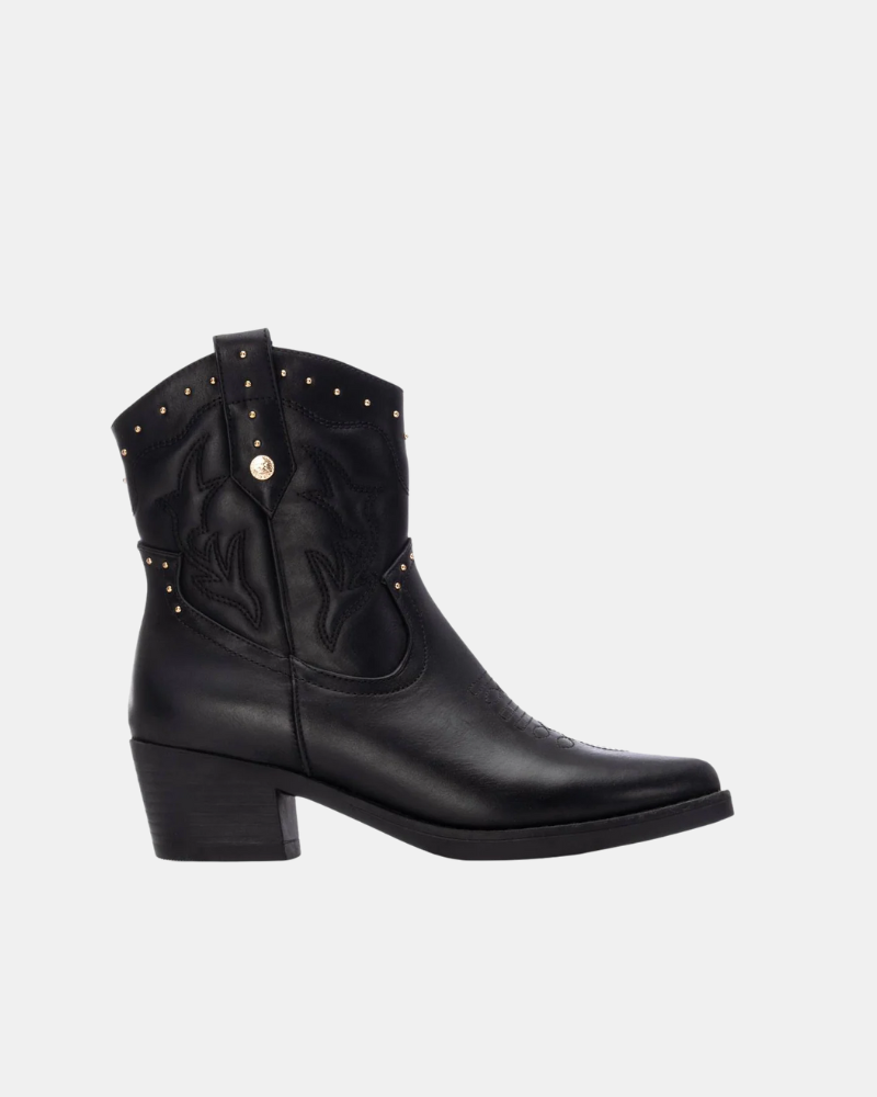 XTI 130472 Botines Cowboy Bajos Mujer Negro