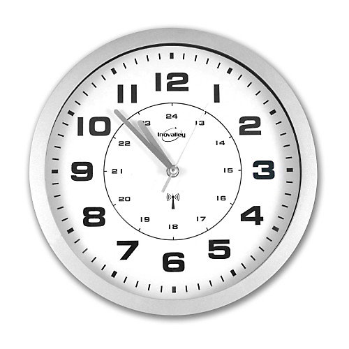 CA Reloj analógico radiocontrolado blanco