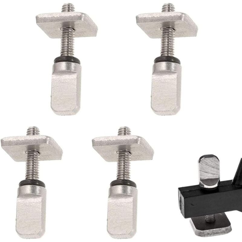 CA Sollbry - Juego de 4 tornillos para tablas de surf, acero inoxidable duradero M4, para tablas largas, tablas de surf, tablas de paddle surf y tablas de body paddle surf (plateado)