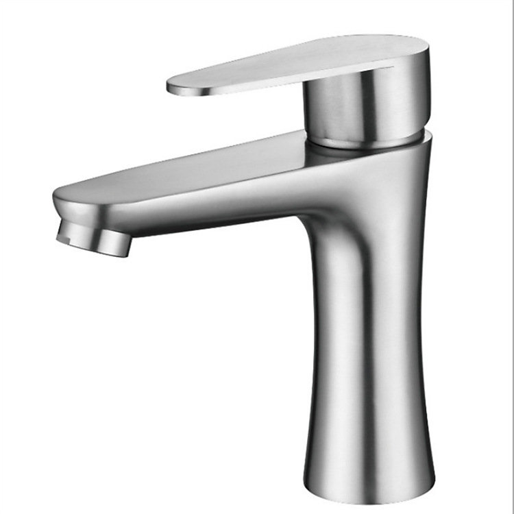 CA Grifo de baño Grifo cromado para fregadero de agua caliente y fría - Grifo mezclador para lavabo - Para lavado a mano - Grifo monomando de La