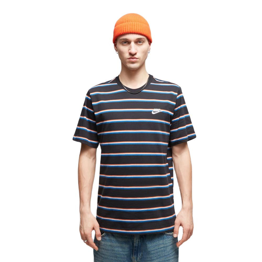 Camiseta Nike M Nsw Club Stripe Negro T Shirt  Dz2985-011