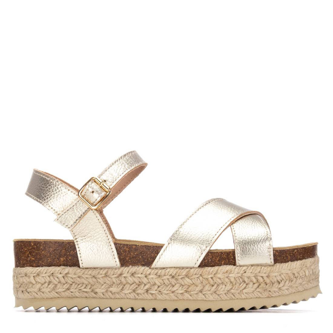 Xti Sandalias de mujer oro 145069-ORO , para Mujer
